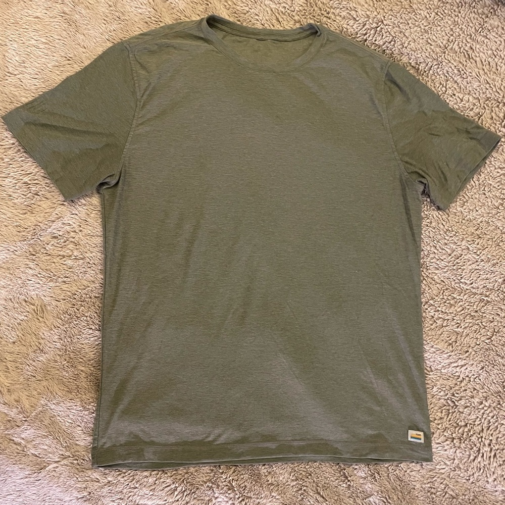 Vuori Strato Tech T Shirt Heathered Green